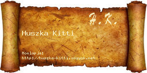 Huszka Kitti névjegykártya